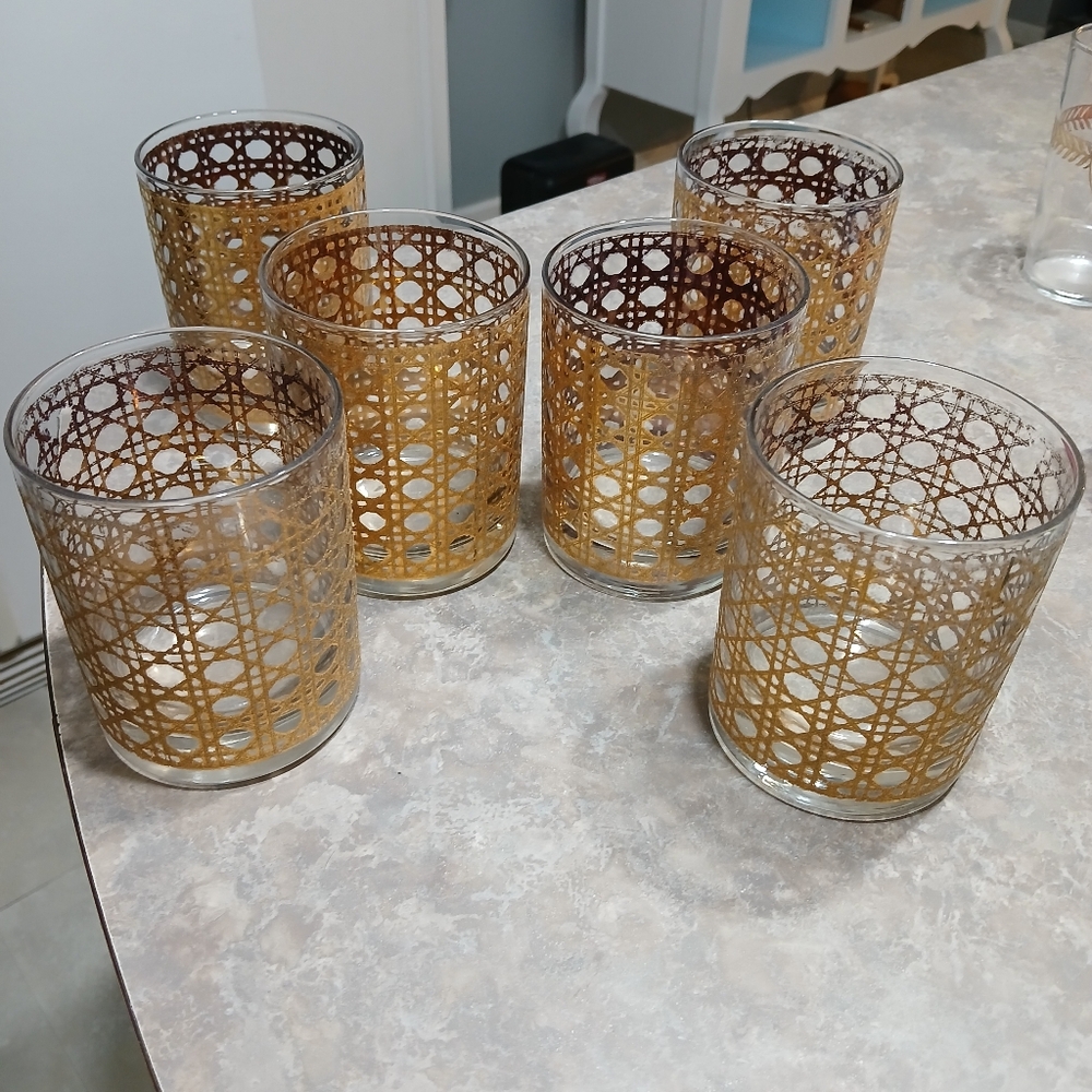 Culver 22kt Gold rocks glasses